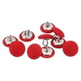 thumbnail image 1 of Uxcell 10pcs 20L Fabric Cloth Covered Button 12.5mm 1/2" Round Metal Shank Satin Sewing DIY Craft Buttons for Bridal Wedding Suits Dress Blouses Sweaters, Red, 1 of 7