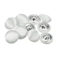 thumbnail image 1 of Uxcell 10pcs 20L Fabric Cloth Covered Button 12.5mm Round Metal Sewing Buttons for Suits Dress Blouses, White, 1 of 6