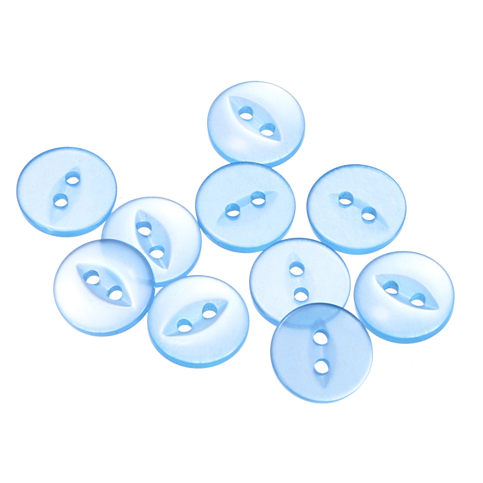 Blue Rag Button Uxcell 10pcs 20L Sky Blue Round Sewing Buttons 12.5mm 1/2