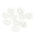 thumbnail image 1 of Uxcell 10pcs 20L White Round Sewing Buttons 12.5mm 1/2" Resin 2-Hole Fish Eye Craft Replacement Button, 1 of 6
