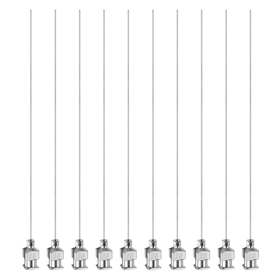 Uxcell 10pcs 23G Stainless Steel Dispensing Needles, 4" Glue Needle Tube Blunt Tip