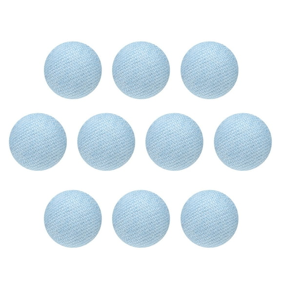 Uxcell 10pcs 24L Fabric Cloth Covered Button 15mm 5/8" Plastic Shank Round Sewing DIY Buttons Craft Replacement Button for Sewing Clothing Suits Coats Blouses Sweaters, Light Blue