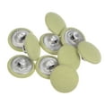 thumbnail image 1 of Uxcell 10pcs 24L Fabric Cloth Covered Button 15mm Metal Shank Round Sewing Buttons for Suits Dress Blouses, Light Green, 1 of 5