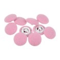 thumbnail image 1 of Uxcell 10pcs 24L Fabric Cloth Covered Button 15mm Round Holes Metal Shank Sewing Buttons for Dress Blouses Light Pink, 1 of 5