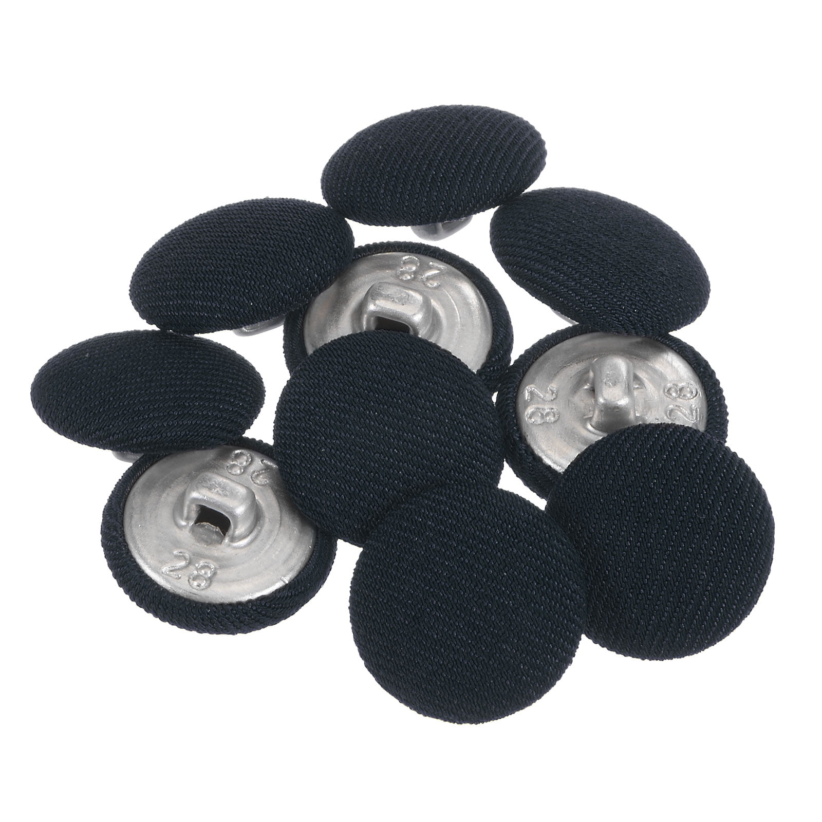 Square Button Cloth Uxcell 10pcs 28L Fabric Cloth Covered Button 18mm Metal Shank Round ...