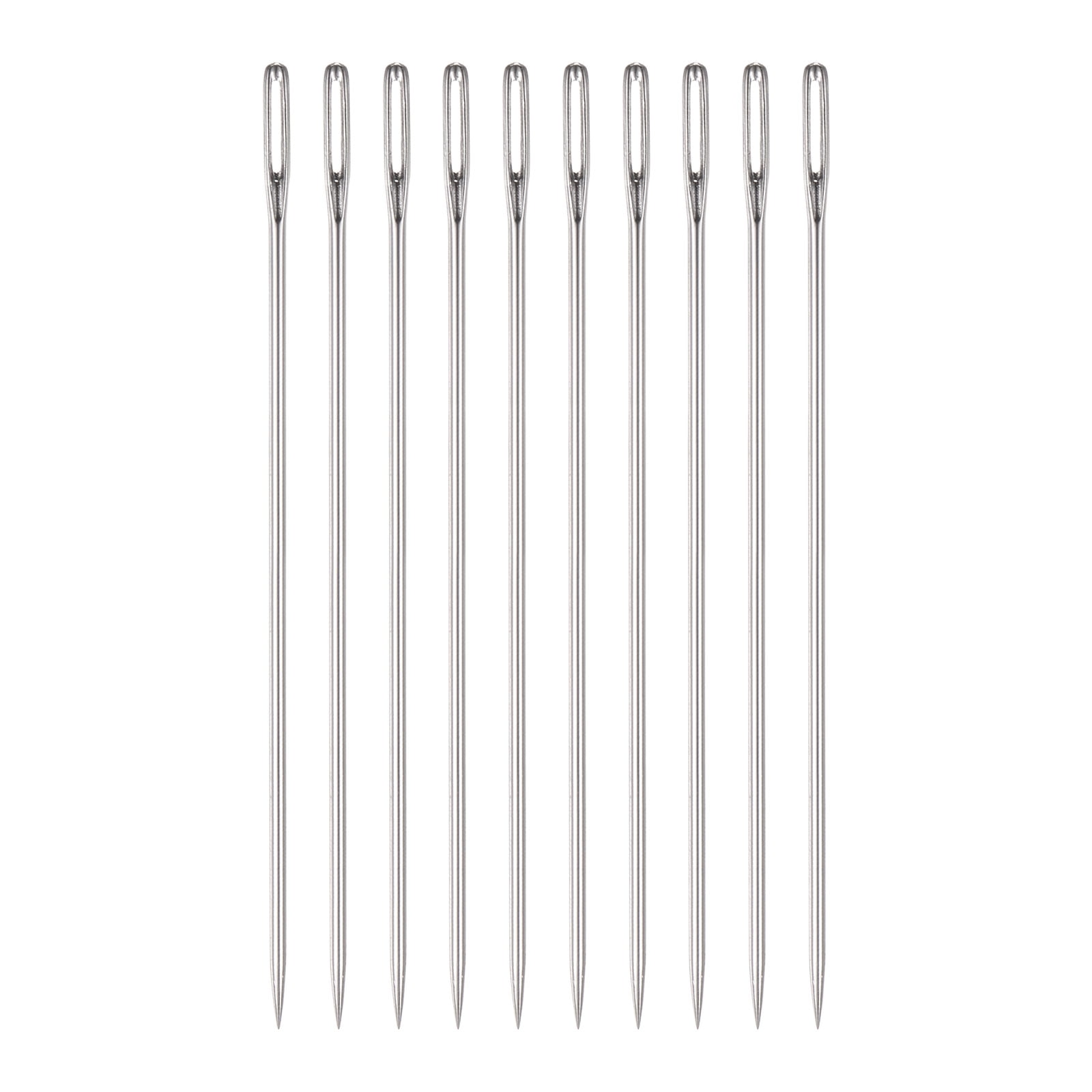 Uxcell 10pcs 3.5 Inch Upholstery Needles Large Eye Stitching Needles