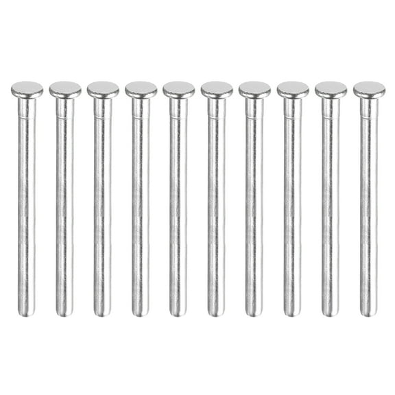 Uxcell 10pcs 3 Inch Door Hinge Pins, Removable Brushed Door Hinge Interior Hinge,Silver