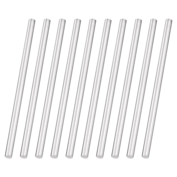 Uxcell 10pcs 304 Stainless Steel Round Rods, 3/16" Dia x 4" Length Stainless Steel Metal Solid Shaft Rod Bar for Industry Use Metal Working Hobbies DIY Craft, Silver