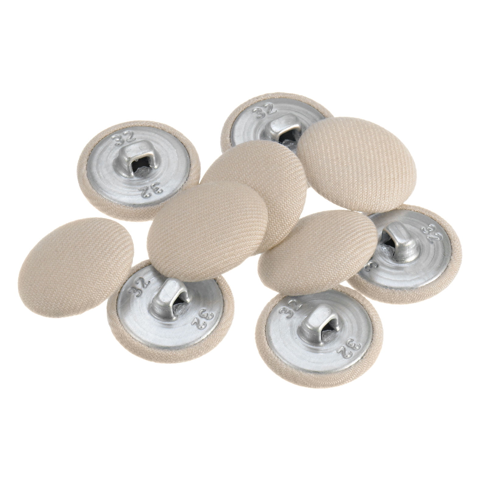 Square Button Cloth Uxcell 10pcs 32L Fabric Cloth Covered Button 20mm Metal Shank Round ...