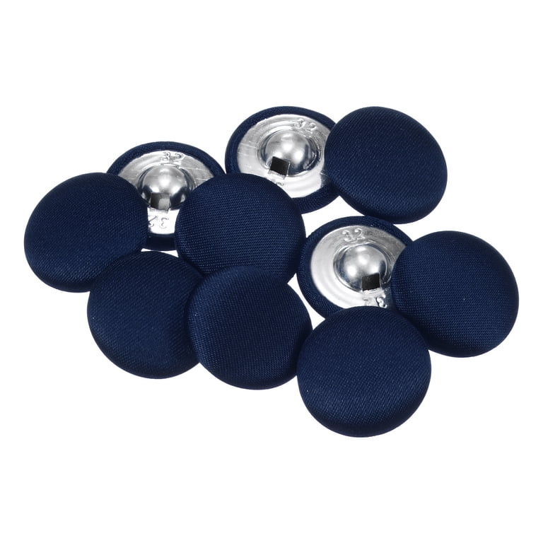 navy dress blues buttons Uxcell 10pcs 32L Fabric Cloth Covered Button 20mm Round Metal Sewing for Suits Blouses, Blue Little Black Sparkly Dress Meet the Twillory Performance BF2550+ Color:Nebula/Midnight Violet/Black