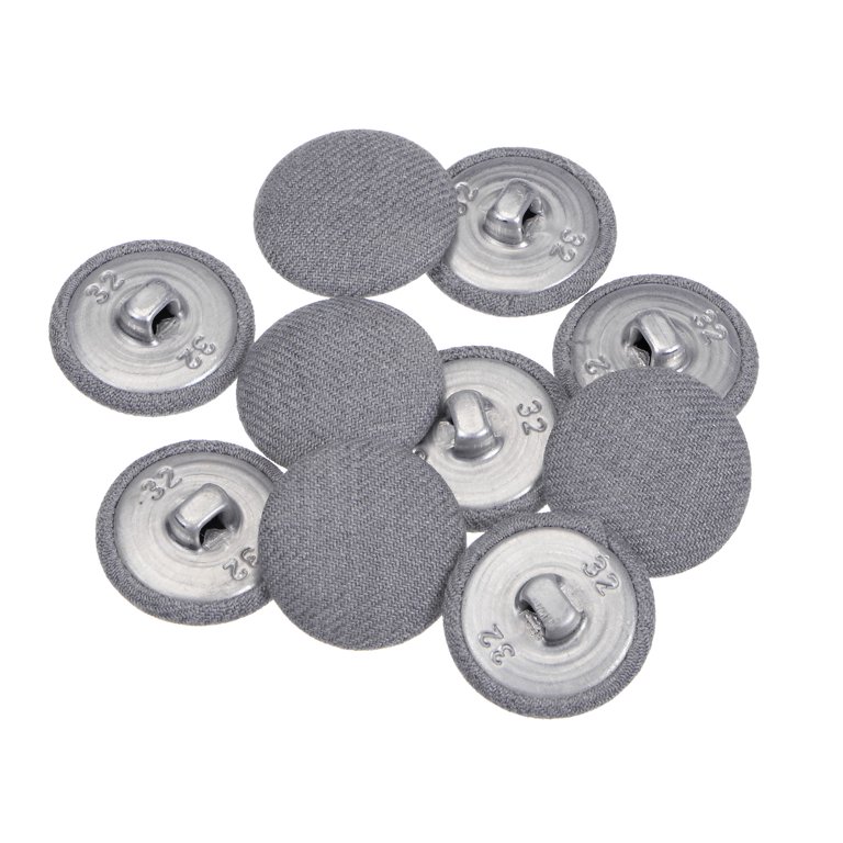 Uxcell 10pcs 32L Fabric Cloth Covered Button 20mm Round Metal Shank Sewing  Buttons for Suits Dress Blouses, Pink