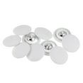 thumbnail image 1 of Uxcell 10pcs 34L Fabric Cloth Covered Button 21mm Metal Shank Round Sewing Buttons for Suits Dress Blouses, White, 1 of 5
