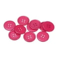 thumbnail image 1 of Uxcell 10Pcs 36L Sewing Buttons 7/8"(23mm) Resin Round Flat 4-Hole Craft Buttons for Sewing Clothing DIY, Dark Pink, 1 of 5