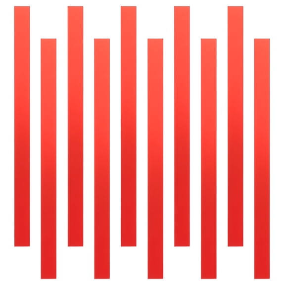 Uxcell 10pcs 7.8" x 0.4" Peel and Stick Molding Trim Strip Mirrored Sticker Red