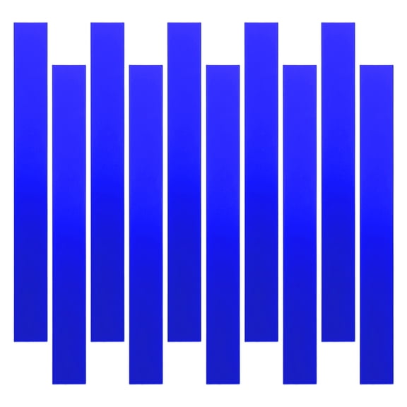 Uxcell 10pcs 7.8" x 0.8" Peel and Stick Molding Trim Strip Mirrored Sticker Blue