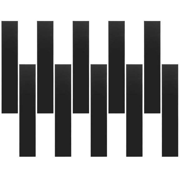 Uxcell 10pcs 7.8" x 1.2" Peel and Stick Molding Trim Strip Mirrored Sticker Black