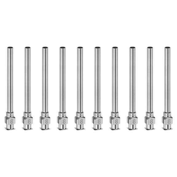 Uxcell 10pcs 8G Stainless Steel Dispensing Needles, 2" Glue Needle Tube Blunt Tip