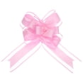 thumbnail image 1 of Uxcell 10pcs 9 Inch Extra Large Pull Bow Gift Wrapping Big Organza Bows Ribbon Pink for Wedding Baskets Presents, 1 of 6