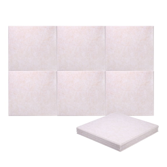 Uxcell 10pcs Acoustic Panels 11.8" x 11.8" x 0.3" Square Self Adhesive Sound Proof Wall Panels High Density Sound Deadening Foam Panel for Home Office Recording Room Studio, Beige