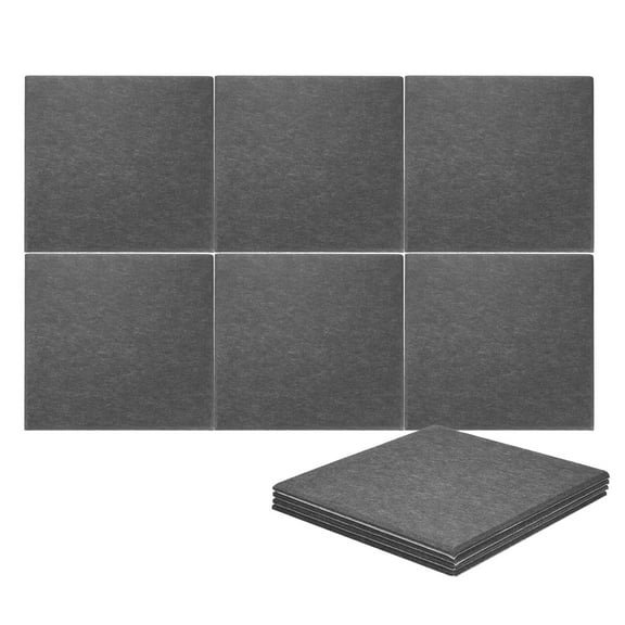 Uxcell 10pcs Acoustic Panels 11.8" x 11.8" x 0.3" Square Self Adhesive Sound Proof Wall Panels High Density Sound Deadening Foam Panel for Home Office Recording Room Studio, Cement Gray