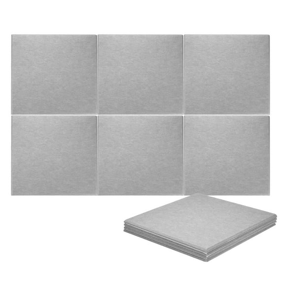 Uxcell 10pcs Acoustic Panels 11.8" x 11.8" x 0.3" Square Self Adhesive Sound Proof Wall Panels High Density Sound Deadening Foam Panel for Home Office Recording Room Studio, Grey