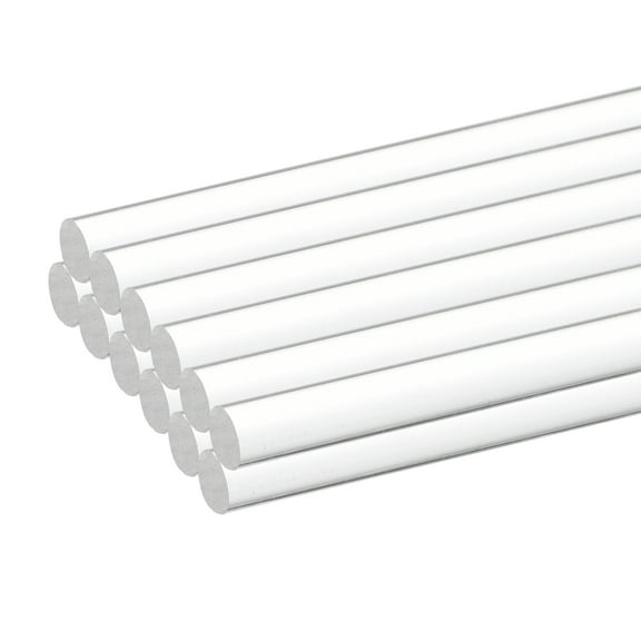 Uxcell 10pcs Acrylic Round Rods 1/4 " x 12" Clear Acrylic Dowel Rods Sticks Plastic Sticks Strip for DIY Crafts Lighting Gardening Decorations - 2mm x 300mm