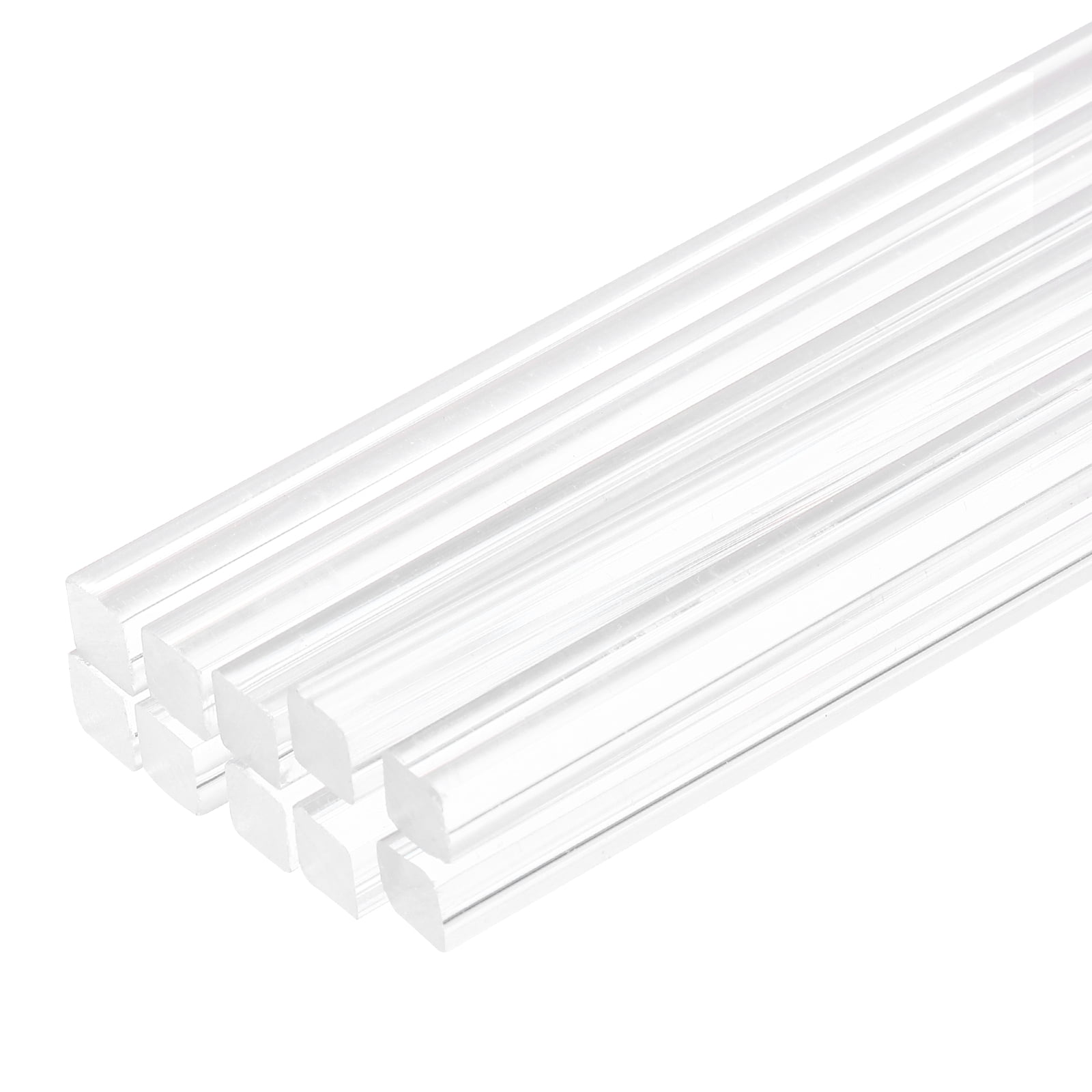 Uxcell 10pcs Acrylic Square Rods 1/4