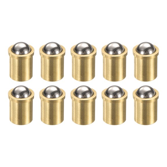 Uxcell 10pcs Ball Point Spring Plunger 10x13mm Brass Small Ball Plunger