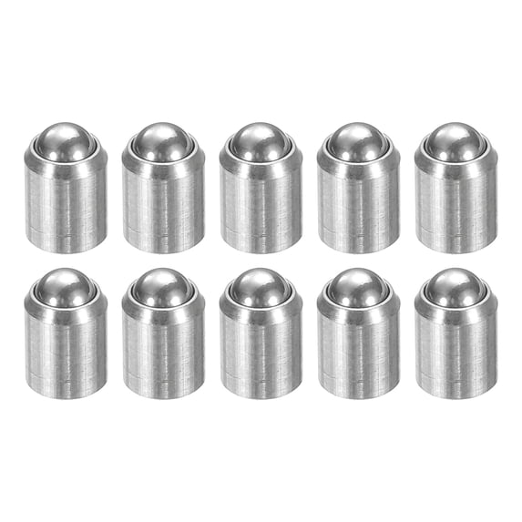 Uxcell 10pcs Ball Point Spring Plunger 4x5mm 304 Stainless Steel No Step Ball Plunger