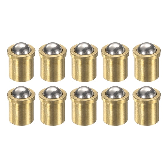 Uxcell 10pcs Ball Point Spring Plunger 5x6mm Brass Small Ball Plunger