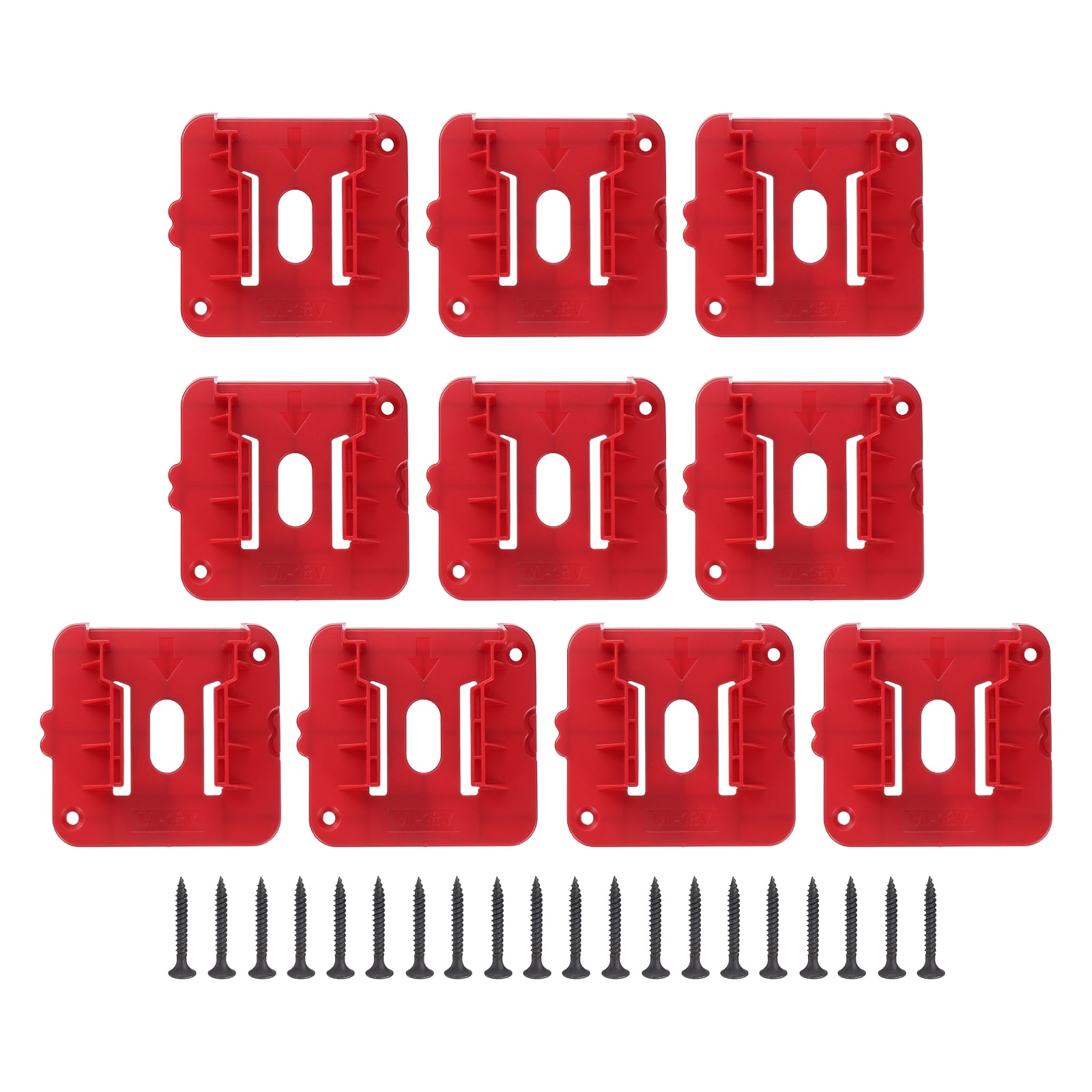 Uxcell 10pcs Battery Holder Wall Mount Tool Holder Dock Battery Storage ...