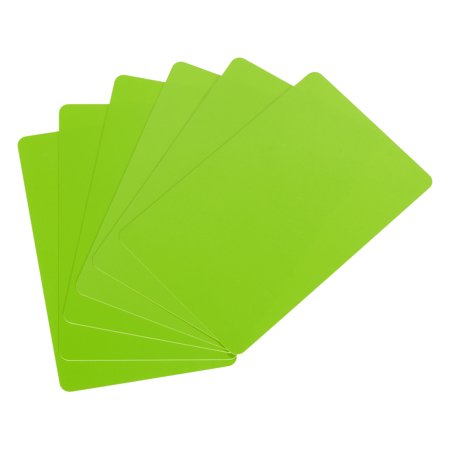 Uxcell 10Pcs Blank Cards CR80 15 Mil Plastic Cards Blank ID Card for Credit Cards, Green
