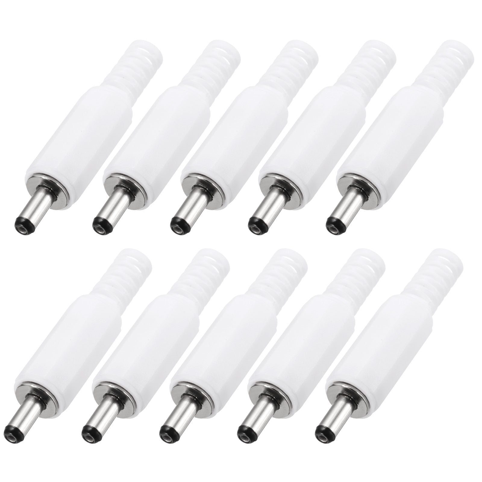 10-Pack 5.5x2.1mm & 5.5x2.5mm DC Power Jack Connectors - Male Barrel Plugs For DIY Electronics & CCTV