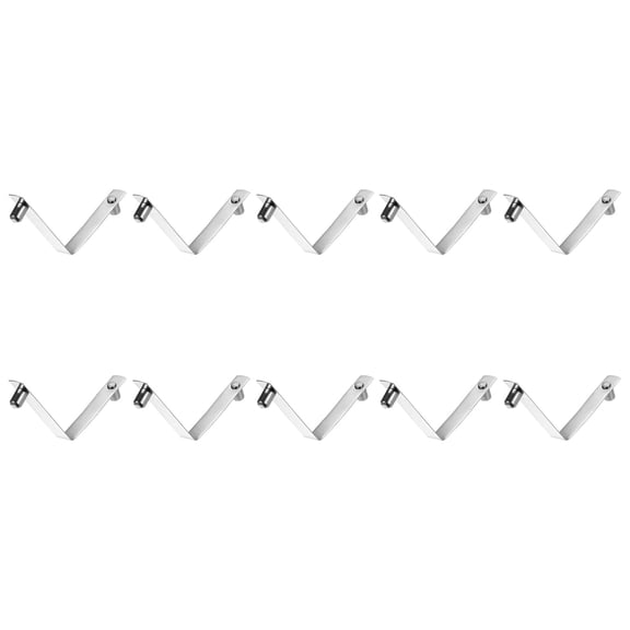 Uxcell 10pcs Double Button Kayak Paddle Snap Spring Clip 51mmx5.8mm V Shaped Solid Lift Telescopic Locking Pole Clips