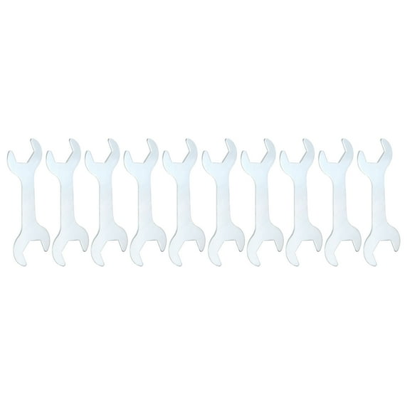 Uxcell 10pcs Double Open End Thin Wrench 22mm x 24mm Metric U-Shaped Spanner