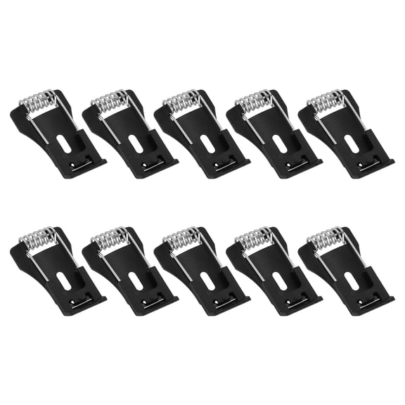 Uxcell 10pcs Downlight Panel Lamp Spring Clip, 45x26mm LED Recessed Ceiling Lights Accessories Assembled Securing Clamps for Downlights, Ceiling Lamps, Panel Lights, Black