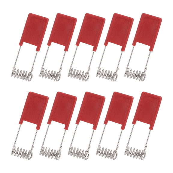 Uxcell 10pcs Downlight Panel Lamp Spring Clip, 55x18mm LED Recessed Ceiling Lights Accessories Securing Clamps Universal Butterfly Wing Clips for Lighting Fittings, Silver/Red