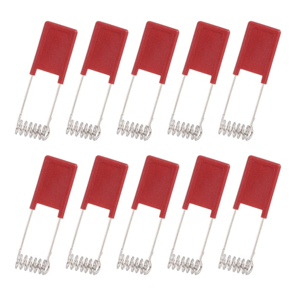 Uxcell 10pcs Downlight Panel Lamp Spring Clip, 60x18mm LED Recessed Ceiling Lights Accessories Securing Clamps Universal Butterfly Wing Clips for Lighting Fittings, Silver/Red
