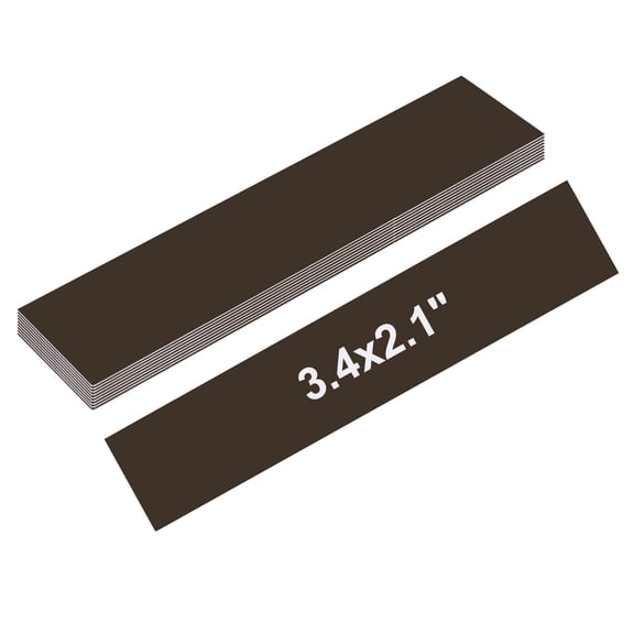 Uxcell 10pcs Engraved Name Plates 2" x 10" x 0.03" ABS Custom Engraved Name Plate Laser Engraving Blanks for Personalized Nameplates Office Wall Desk DIY Supplies, Brown