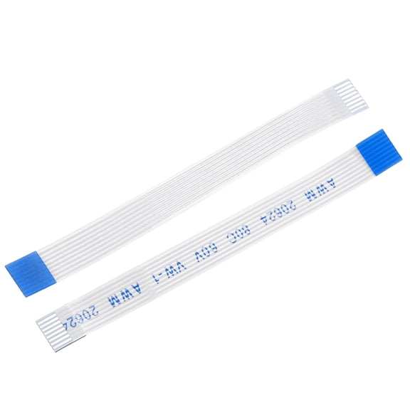 Uxcell 10pcs FFC Flexible Flat Cable, 8 Pins 0.5 mm Pitch 30mm FPC FFC Flexible Ribbon Cable for LCD TV Car Audio DVD Player Laptop (B Type)