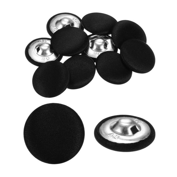 Uxcell 10pcs Fabric Cloth Buttons 1" Round Sewing Button with Shank, Deep Navy