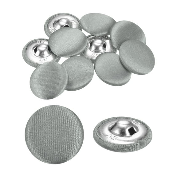 Uxcell 10pcs Fabric Cloth Buttons 1" Round Sewing Button with Shank, Light Green