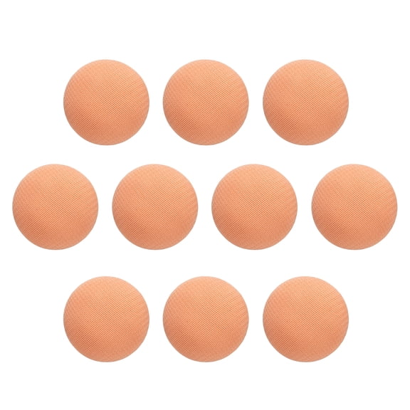 Uxcell 10pcs Fabric Cloth Covered Button 20mm Craft Round Sewing Button, Orange