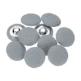 thumbnail image 1 of Uxcell 10pcs Fabric Cloth Covered Buttons 0.8" Round Plush Sweaters Button with Aluminum Shank Sewing Button, Grey, 1 of 7