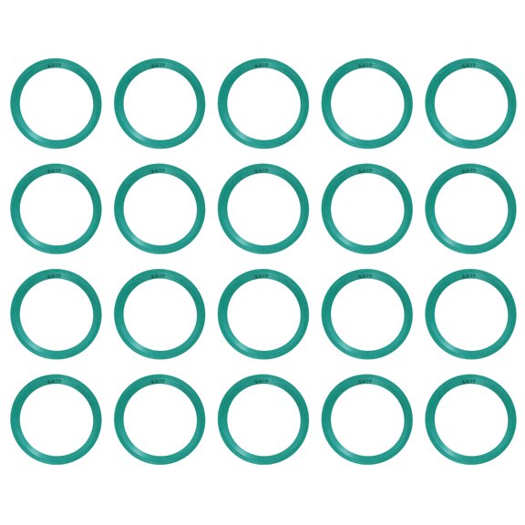 Uxcell 10pcs Fluorine Flat Washer (18.9mm OD 14.7mm ID 1.5mm Thick) Metric FKM Fluororubber V-Type O-Rings Sealing Gasket Spacer for Fasten Screws Flanges Faucet Pipe Valves, Green