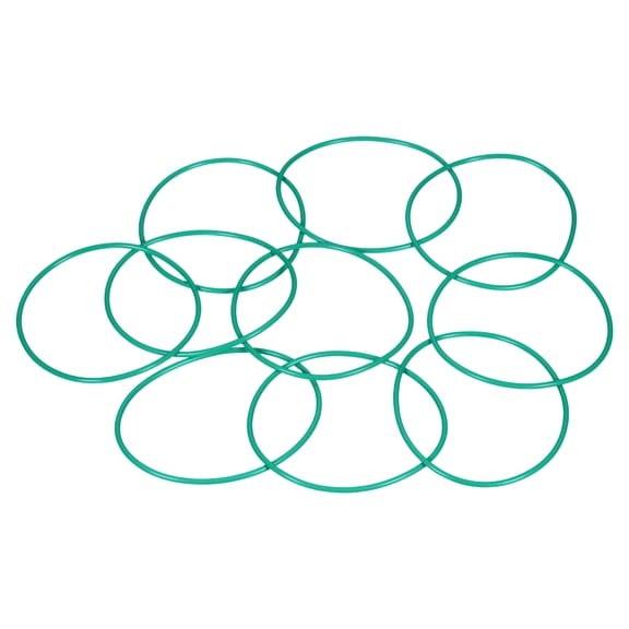Uxcell 10pcs Fluorine Rubber O-Rings (65mm OD 60mm ID 2.5mm Width) - Metric FKM Sealing Gasket Plumbing Sealing O Rings, for Fasten Screws Flanges Faucet Pipe Valves, Green