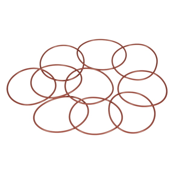 Uxcell 10pcs Fluorine Rubber O-Rings (70mm OD 66mm ID 2mm Width) - Metric FKM Sealing Gasket Plumbing Sealing O Rings, for Fasten Screws Flanges Faucet Pipe Valves, Brown