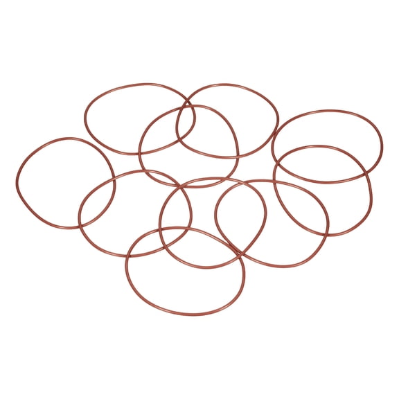 Uxcell 10pcs Fluorine Rubber O-Rings (72mm OD 68mm ID 2mm Width) - Metric FKM Sealing Gasket Plumbing Sealing O Rings, for Fasten Screws Flanges Faucet Pipe Valves, Brown