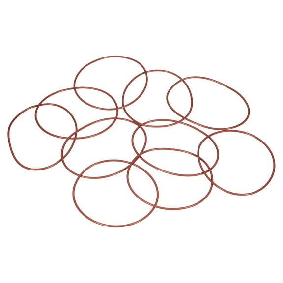 Uxcell 10pcs Fluorine Rubber O-Rings (90mm OD 86mm ID 2mm Width) - Metric FKM Sealing Gasket Plumbing Sealing O Rings, for Fasten Screws Flanges Faucet Pipe Valves, Brown