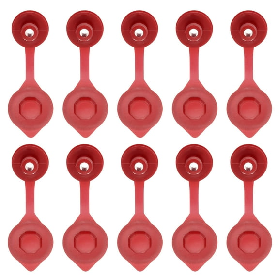 Uxcell 10pcs Fuel Gas Can Vent Caps 8 x 60mm Plastic Gas Tank Jug Vent Collar Cap for Gas Fuel Water Can, Red